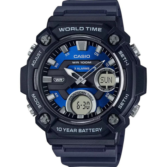 Casio AEQ-120W-2A Men’s Blue Resin Strap Digital-Analog Sports Watch