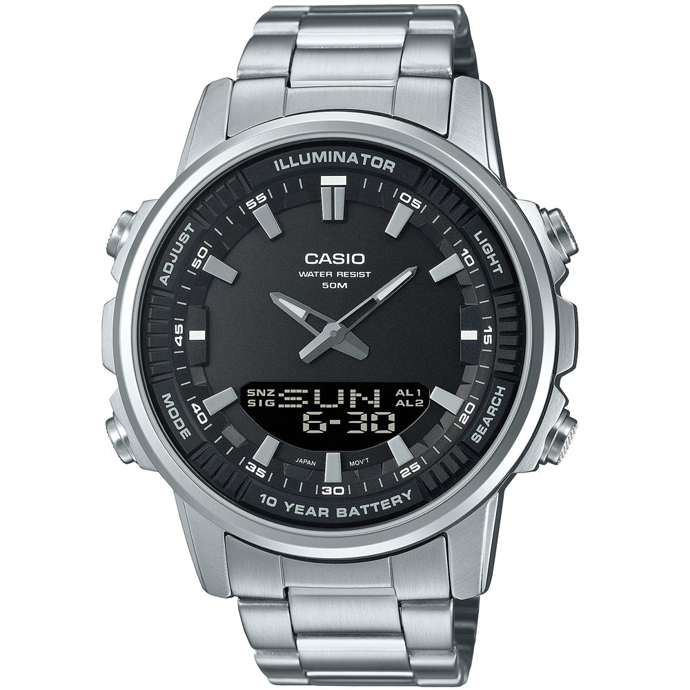 Casio AMW-880D-1A Metal Band Men Watch
