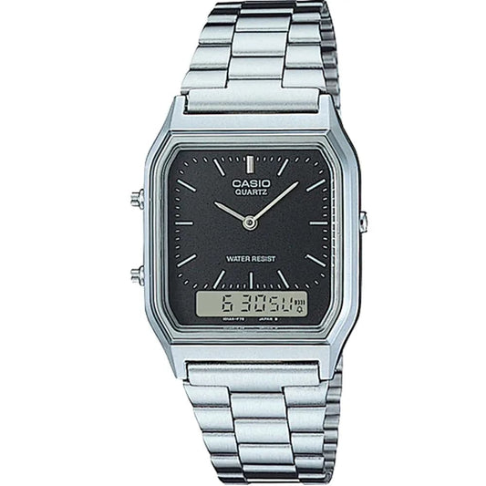 Casio AQ-230A-1D Men’s Steel Strap Analog Digital Watch