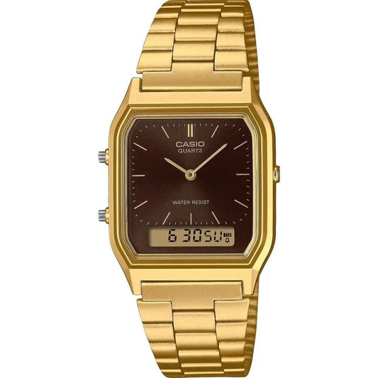 Casio AQ-230GA-5A Men’s Gold Steel Strap Watch