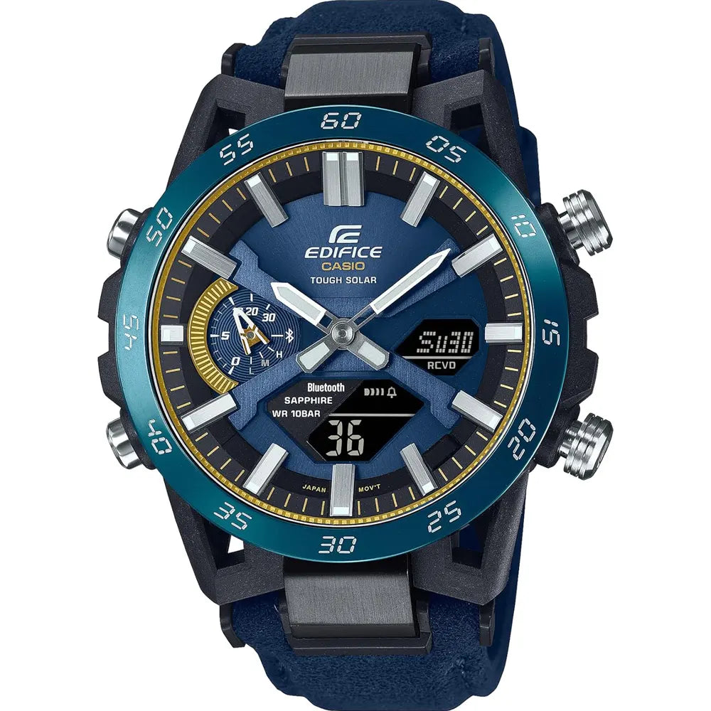 Casio Edifice ECB-2000SS-2A Alcantara Band Men Watch