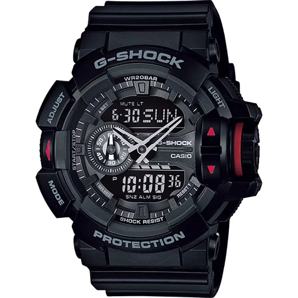 Casio G-Shock GA-400-1B Men’s Black Resin Strap Analog-Digital Watch