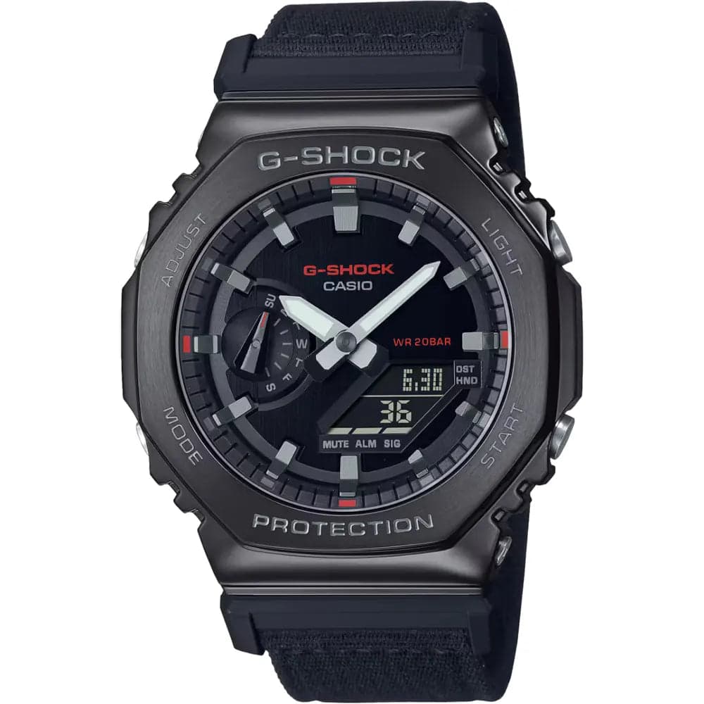 Casio G-Shock GM-2100CB-1A Men’s Black Nylon Strap Analog-Digital Watch