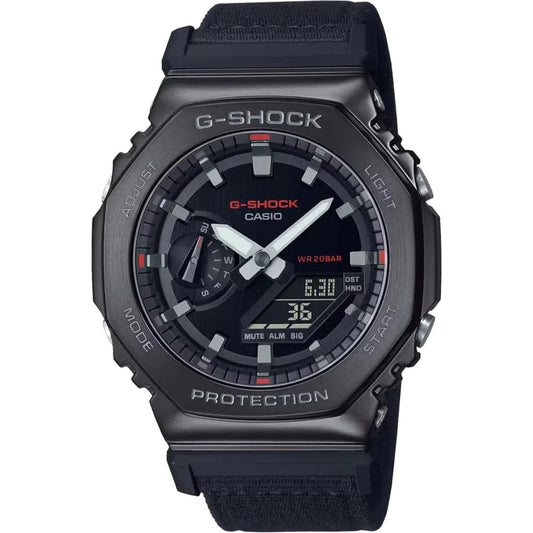 Casio G-Shock GM-2100CB-1A Men’s Black Nylon Strap Analog-Digital Watch