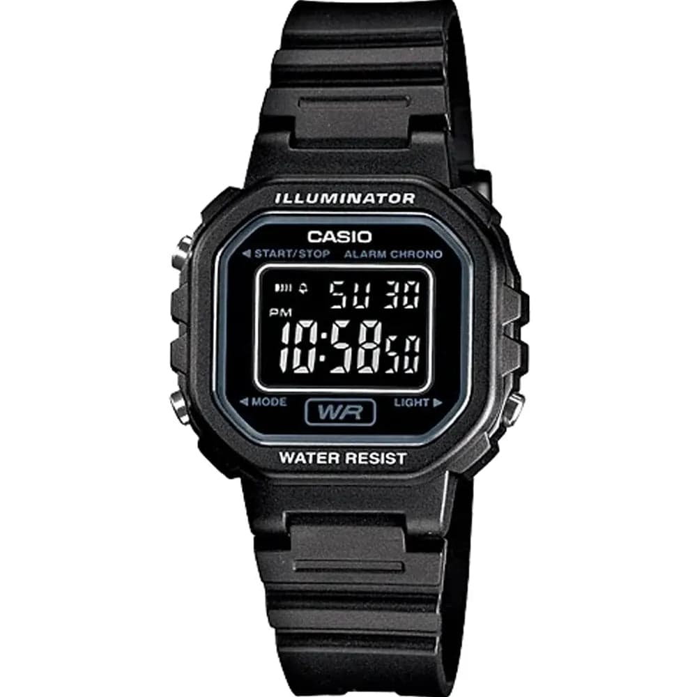 Casio LA-20WH-1B Unisex Black Resin Strap Digital Watch