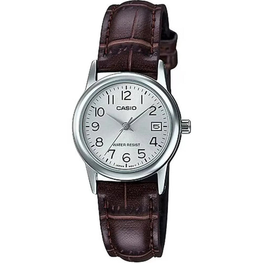 Casio LTP-V002L-7B2 Women’s Brown Leather Strap Analog Watch