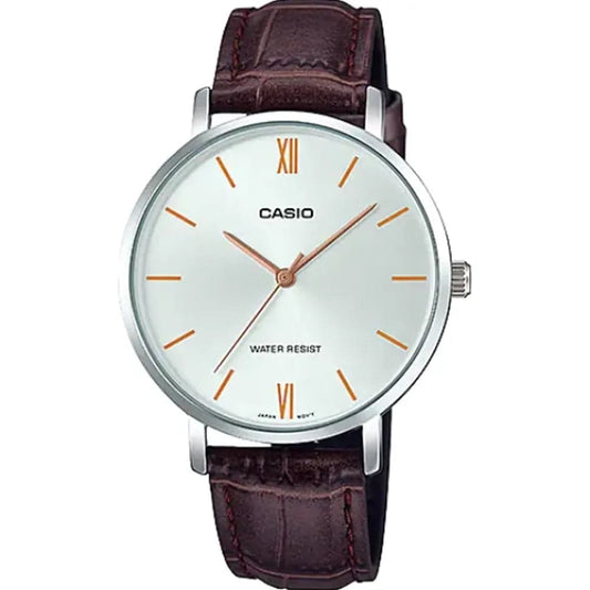 Casio LTP-VT01L-7B2 Women’s Brown Leather Strap Analog Watch