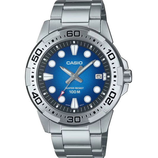 Casio MTD-140D-2A Men’s Blue Steel Strap Analog Dive Watch