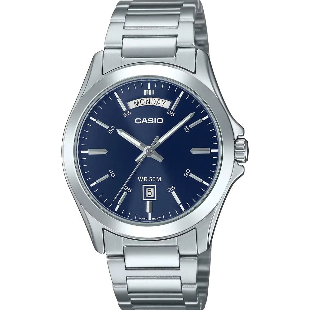 Casio MTP-1303DD-2A2 Men’s Silver Steel Strap Analog Watch