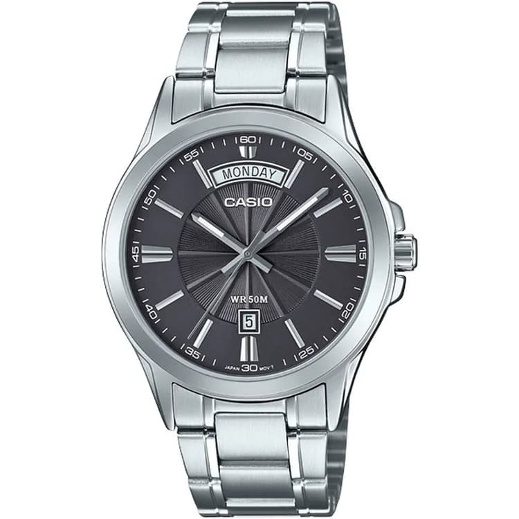Casio MTP-1381D-8A Men’s Grey Steel Strap Analog Watch