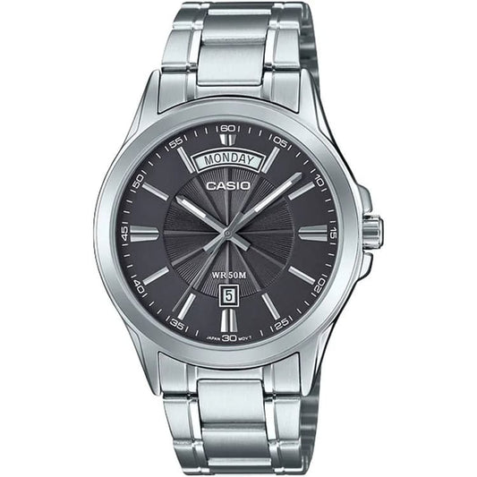 Casio MTP-1381D-8A Men’s Grey Steel Strap Analog Watch