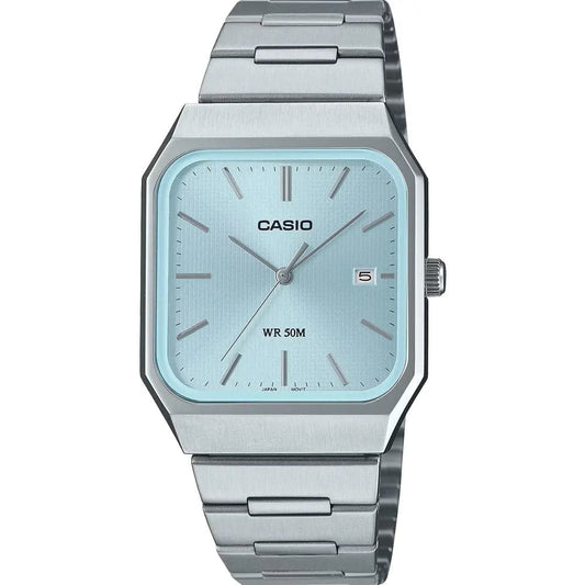 Casio MTP-B185D-2A2 Men’s Blue Steel Strap Analog Watch