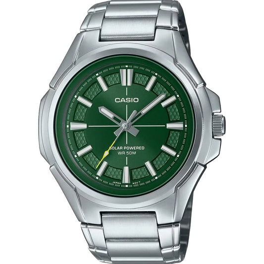 Casio MTP-RS100D-3A Men’s Green Steel Strap Analog Watch