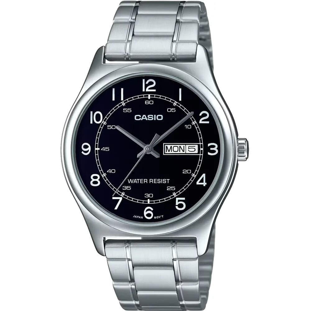 Casio MTP-V006D-1B2 Men’s Black Steel Strap Analog Watch