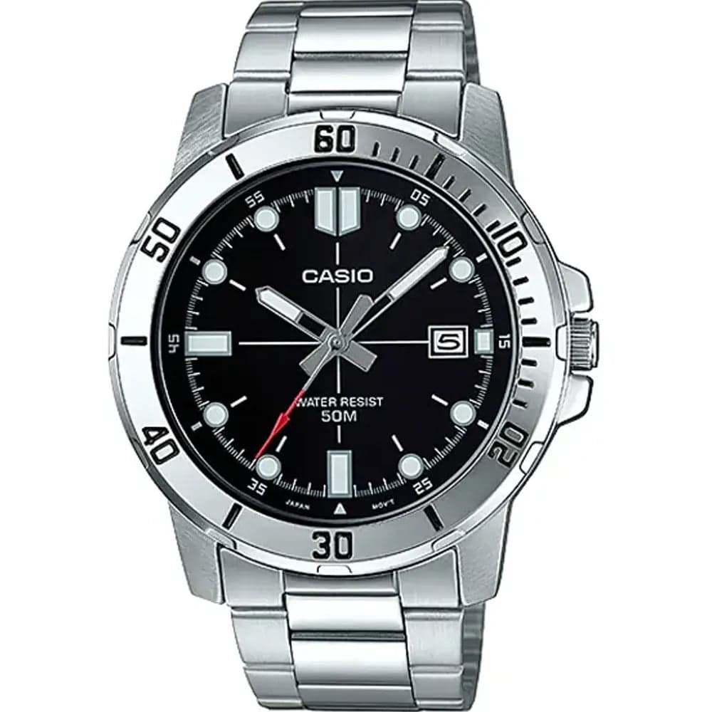 Casio MTP-VD01D-1E Men’s Silver Steel Strap Analog Watch