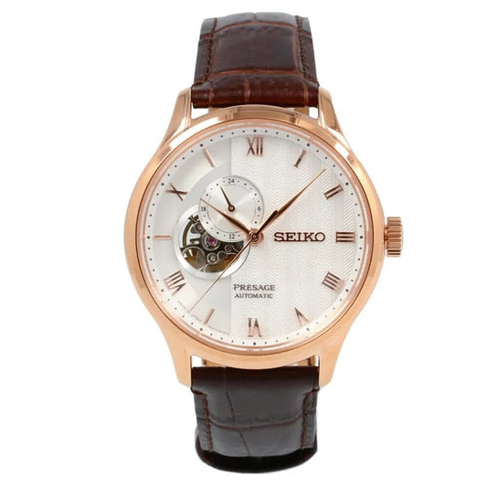 Seiko SARY154 Presage Men’s Brown Leather Strap Analog Watch