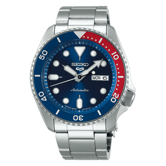 Seiko 5 Sports SBSA003 Men’s Silver Steel Strap Analog Watch