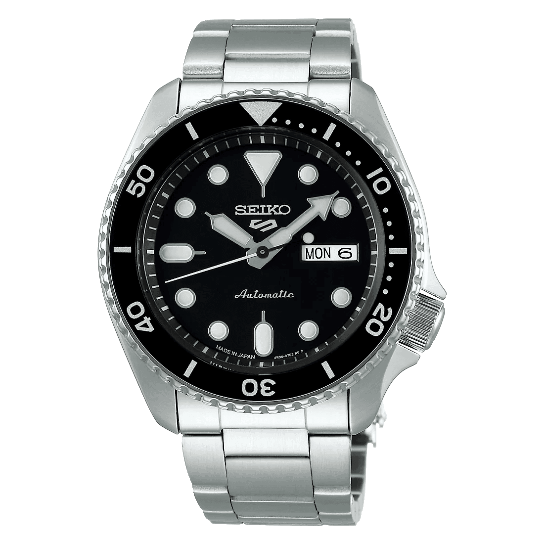 Seiko 5 Sports SBSA005 Men’s Silver Steel Strap Analog Watch