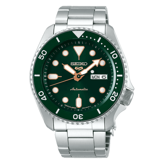 Seiko 5 Sports SBSA013 Men’s Silver Steel Strap Analog Watch