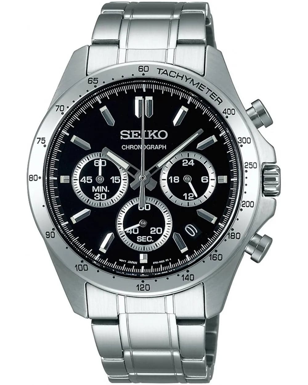 Seiko Spirit Chronograph SBTR013 Men’s Silver Steel Strap Analog Watch