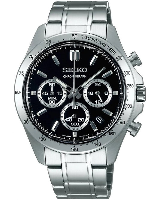 Seiko Spirit Chronograph SBTR013 Men’s Silver Steel Strap Analog Watch