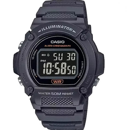 Casio W-219H-8B Men’s Grey Resin Strap Digital Watch