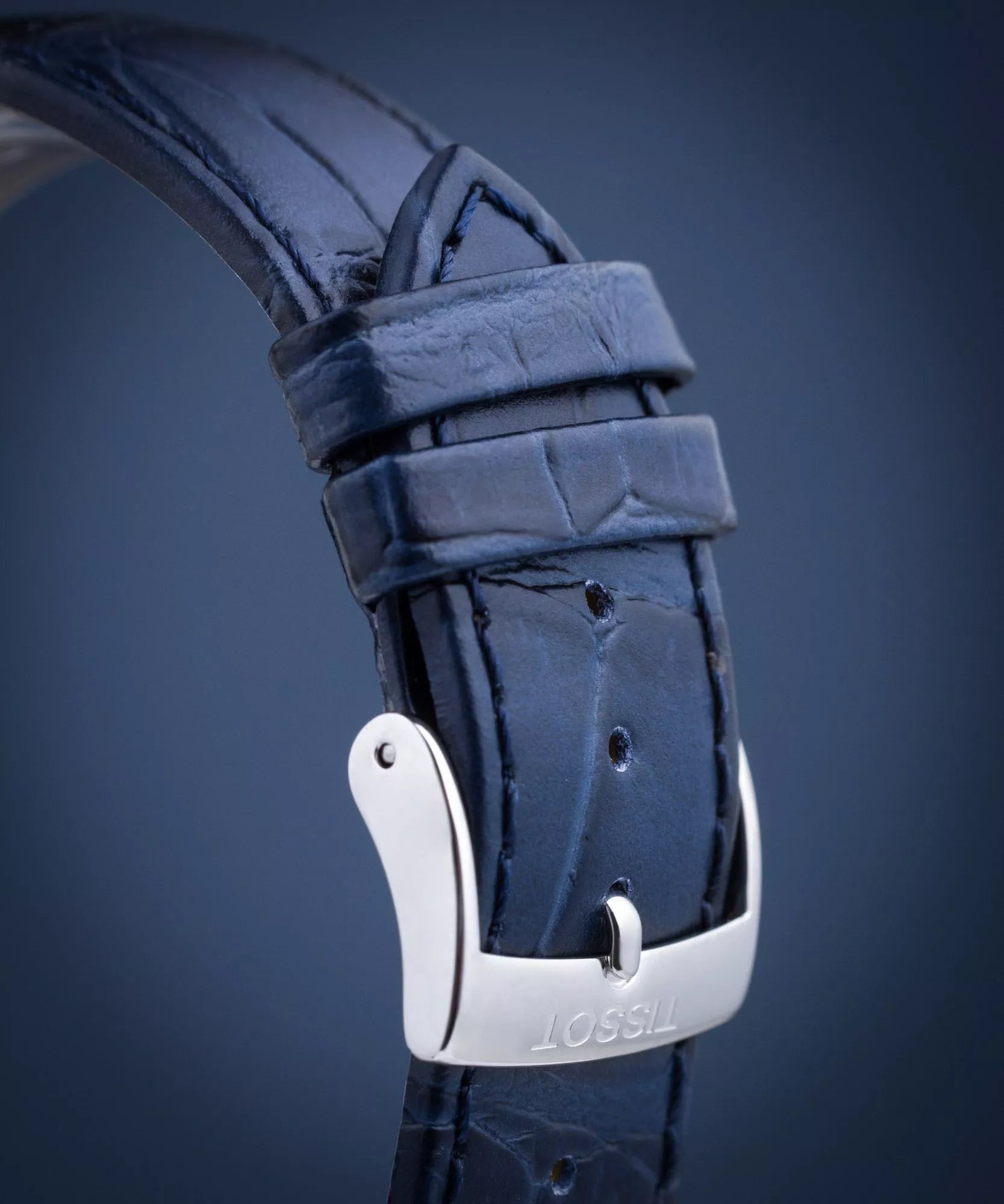 TISSOT T122.410.16.043.00 Men’s Quartz Swiss Made Leather Strap Blue Dial 40mm Watch