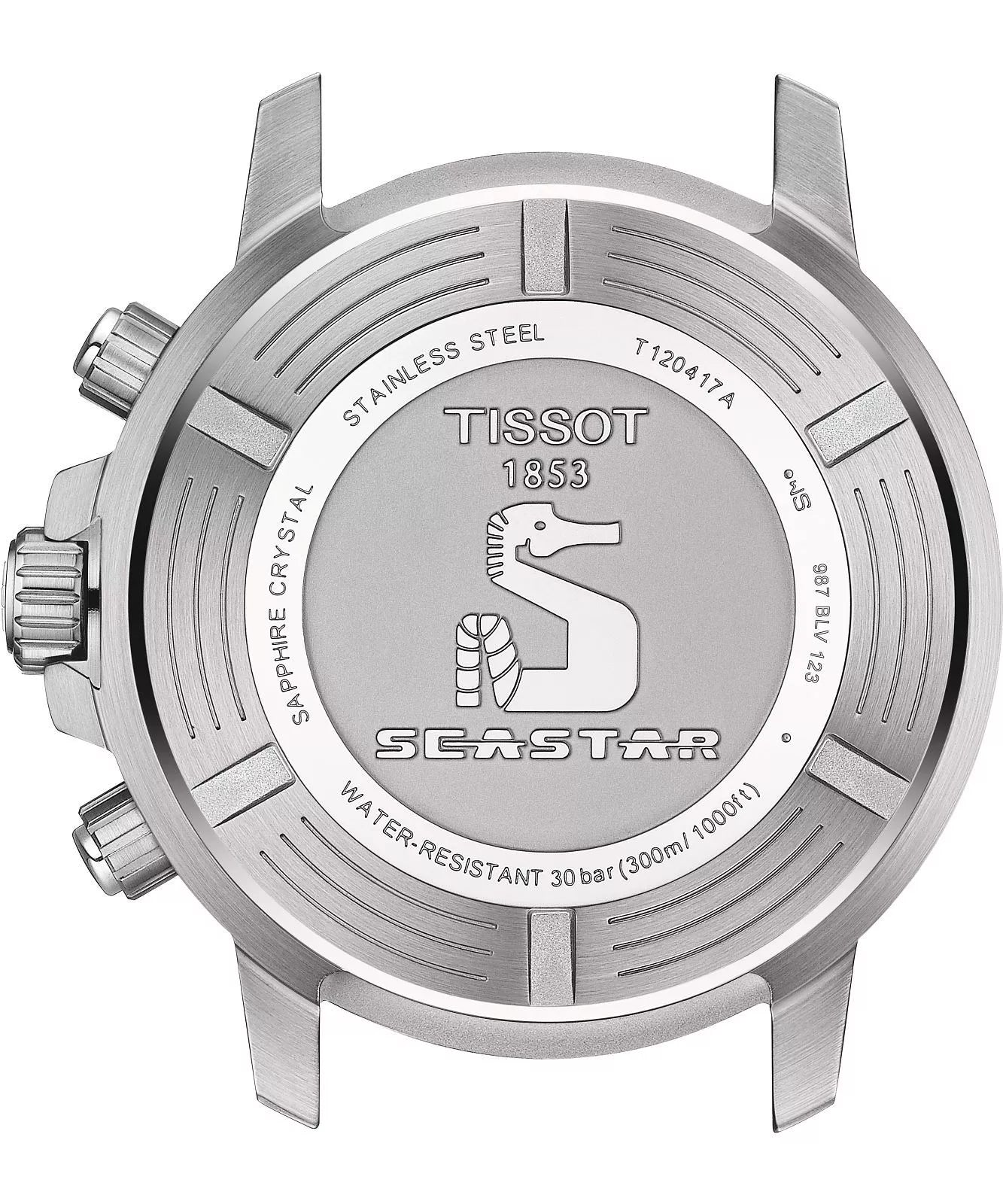 TISSOT T120.417.11.041.03 Men’s Quartz Swiss Made Silver Stainless Steel Blue Dial 45mm Watch&nbsp;
