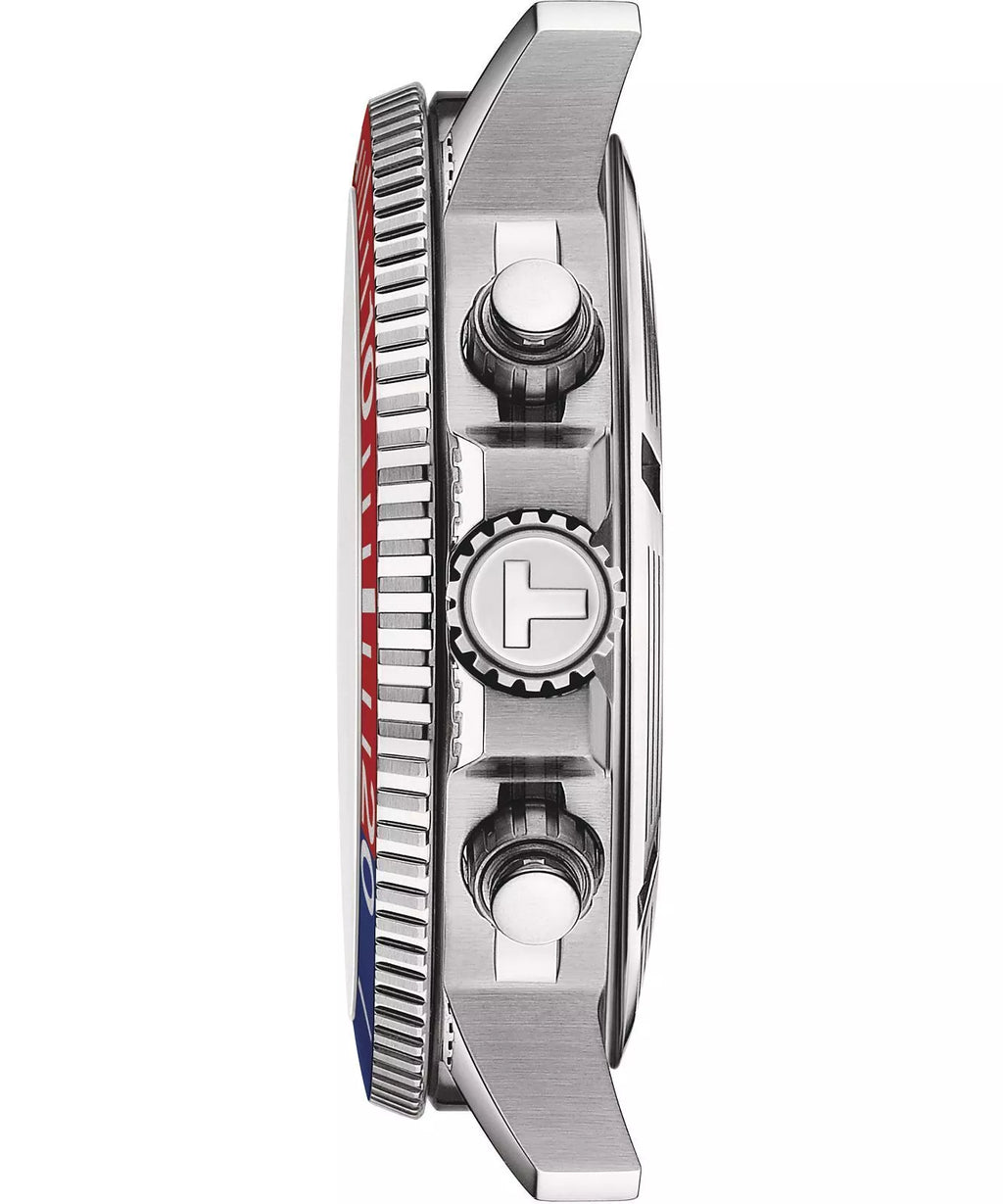 TISSOT T120.417.11.041.03 Men’s Quartz Swiss Made Silver Stainless Steel Blue Dial 45mm Watch&nbsp;